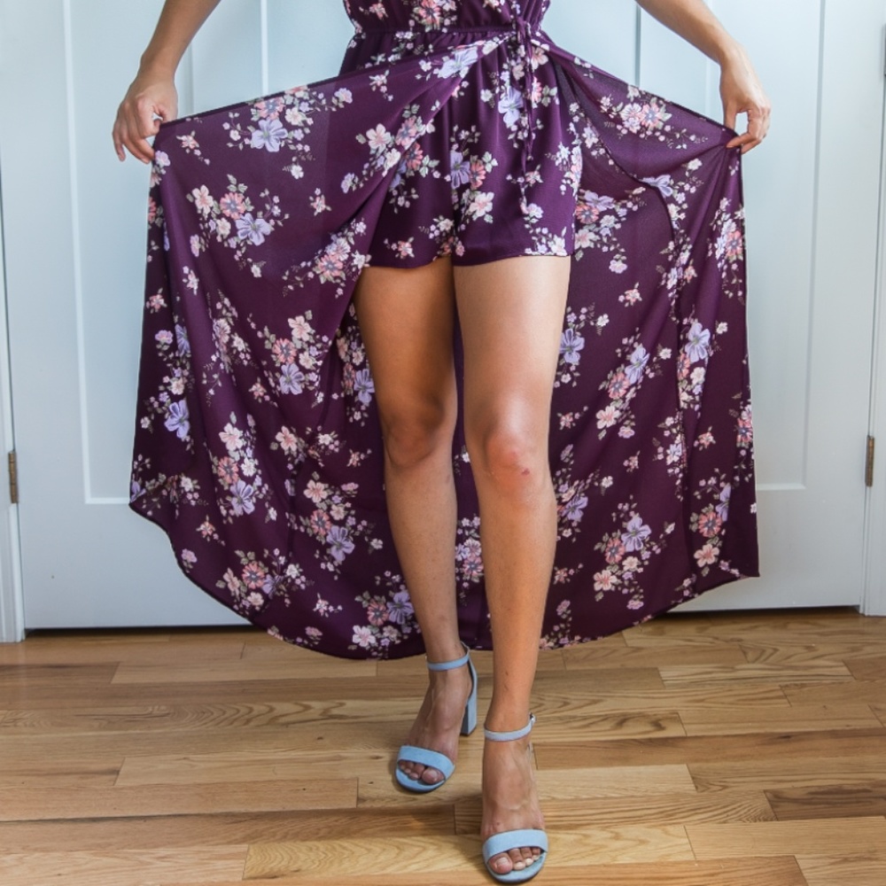 Francesca Floral Maxi Romper Dress